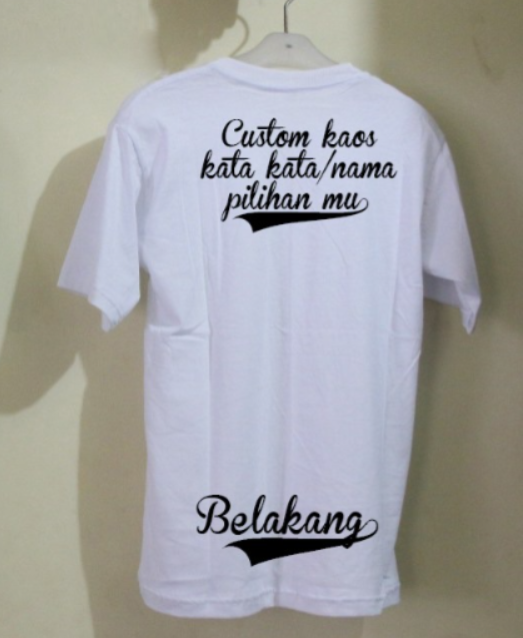 sablon kaos belakang