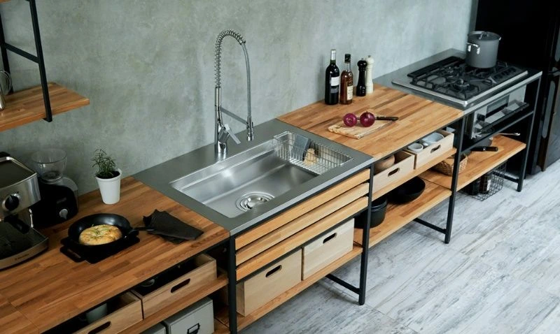 Rak Dapur Industrial Simpan Rapi Efisien