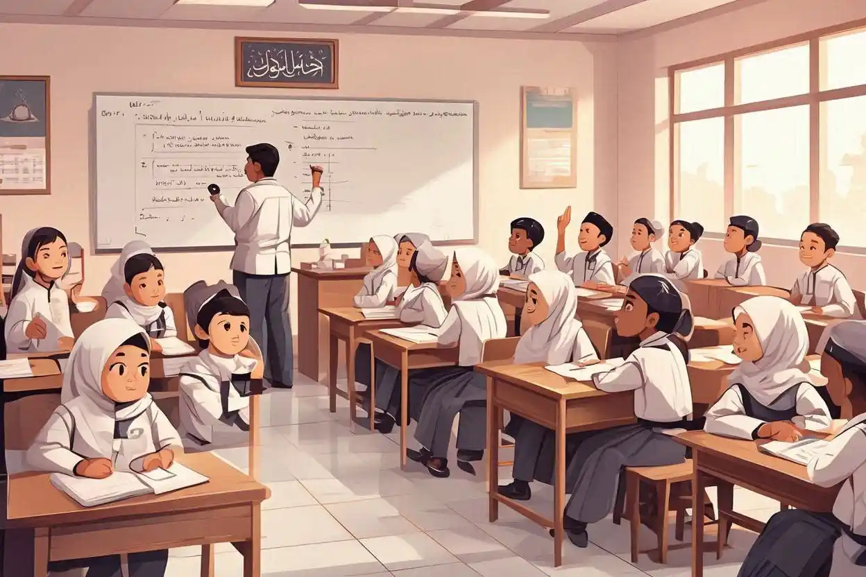 Ilustrasi SMP Islam swasta terpercaya Jogja dengan suasana belajar islami yang kondusif dan berkualitas