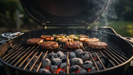 tips for even charcoal cooking with evenly distributed charcoal briquettes on grill