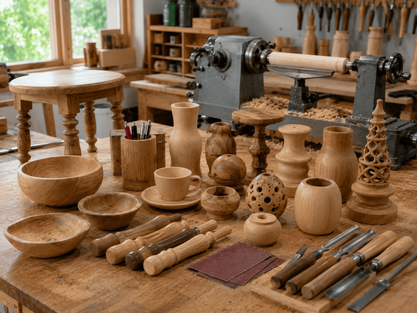 hasil bubut kayu bisa dibuat apa