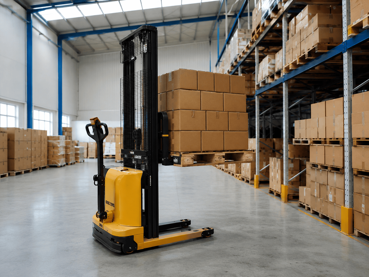 cara memindahkan barang dengan stacker